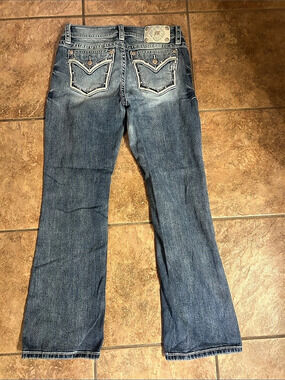 Miss Me Boot Cut Jeans Blue Waist 29